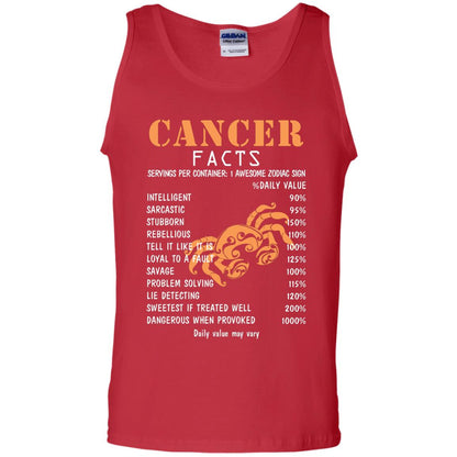 Cancer Facts 1 Awesome Zodiac Sign Gift Shirt For Cancer Horoscope Red