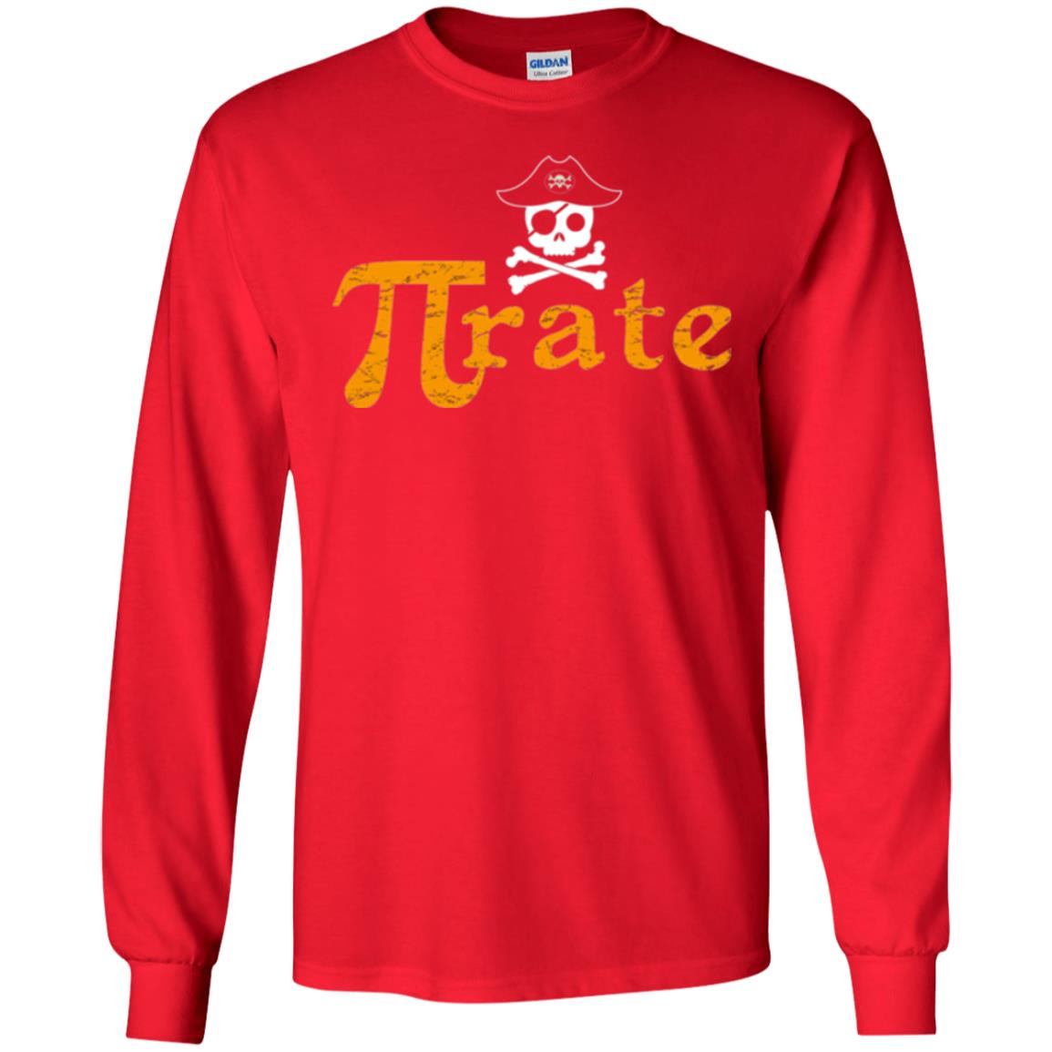Math Pirate Pi Day T-shirt Funny Math Pirate Red
