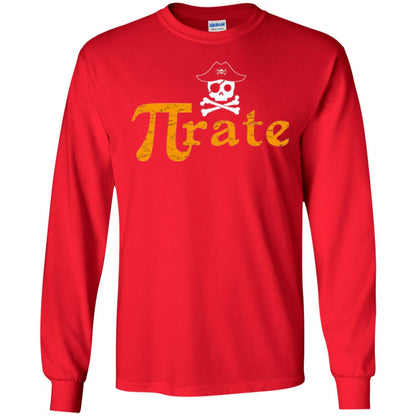 Math Pirate Pi Day T-shirt Funny Math Pirate Red