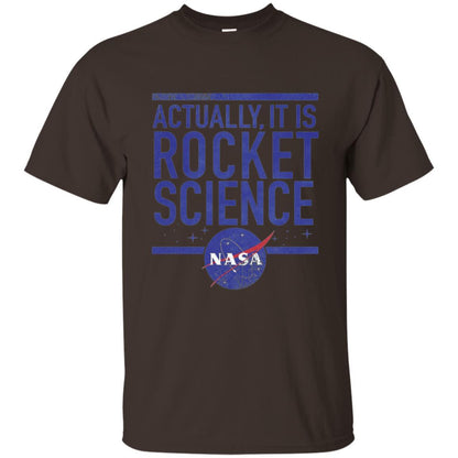 Science T-Shirt Actually It Is Rocket Science Graphic Dark Chocolate