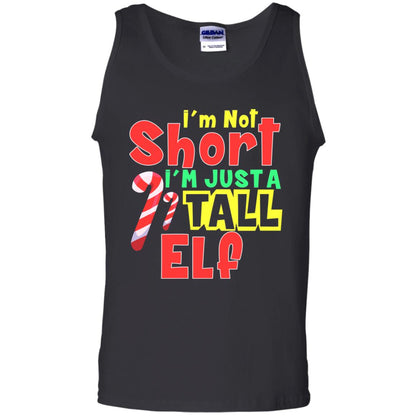 I'm Not Short I'm Just Tall Elf Christmas Gift Shirt Black