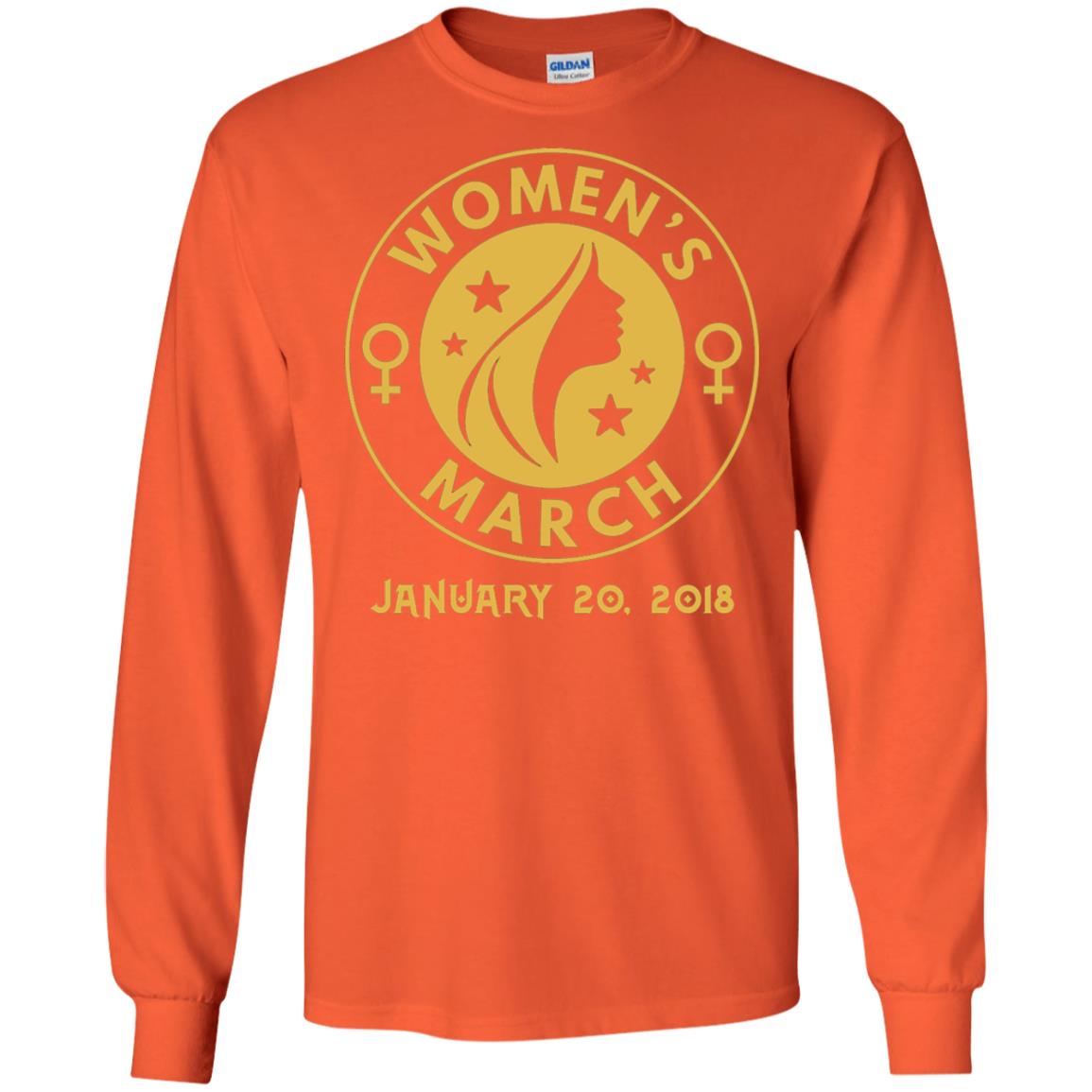 Women_s Right T-shirt Women_s March January 20th 2018 Protest Orange