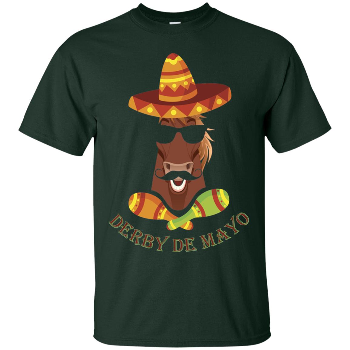 Derby De Mayo Kentucky Horse Race Sombrero Mexican T-shirt Forest
