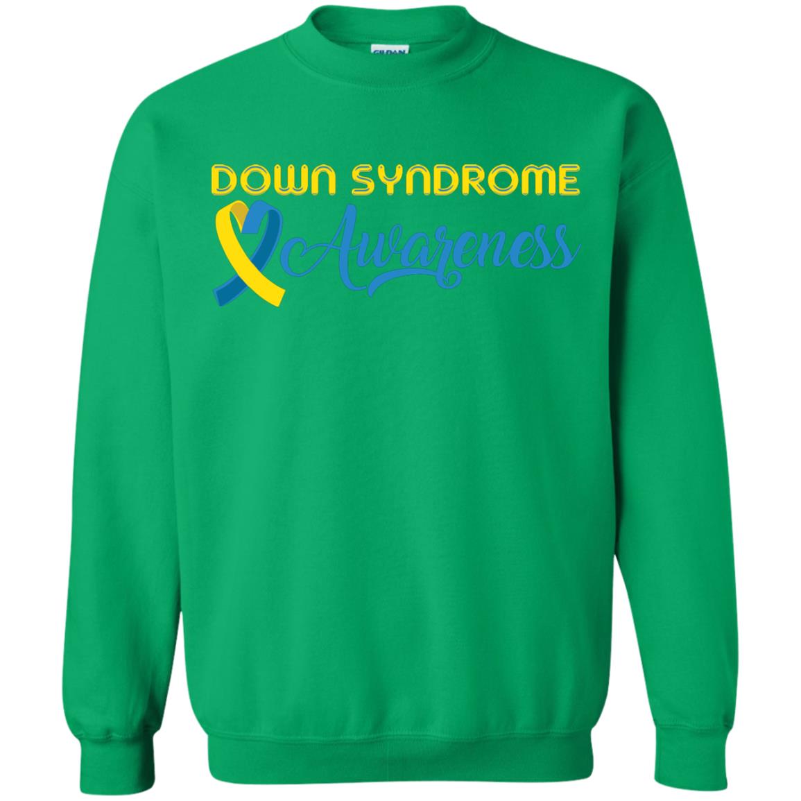 Yellow And Blue Ribbons Down Syndrome Awareness T-shirt Irish Green