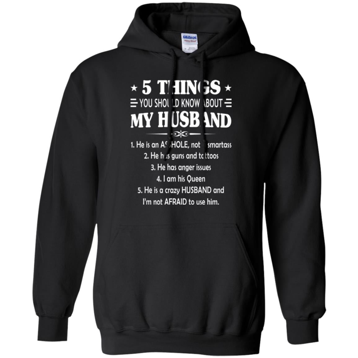 Wife T-shirt 5 Things You Should Know About My Husband Black