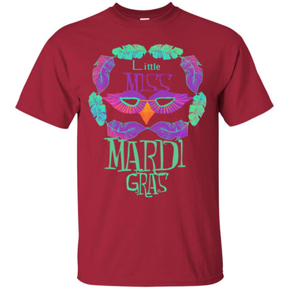 Mardi Gras T-shirt Little Miss Mardi Gras Cardinal