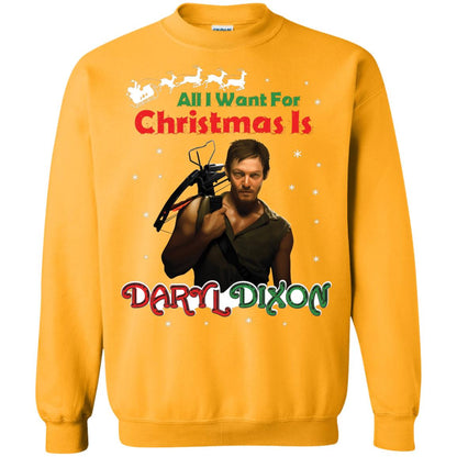 All I Want For Christmas Is Daryl Dixon Shirt Gold