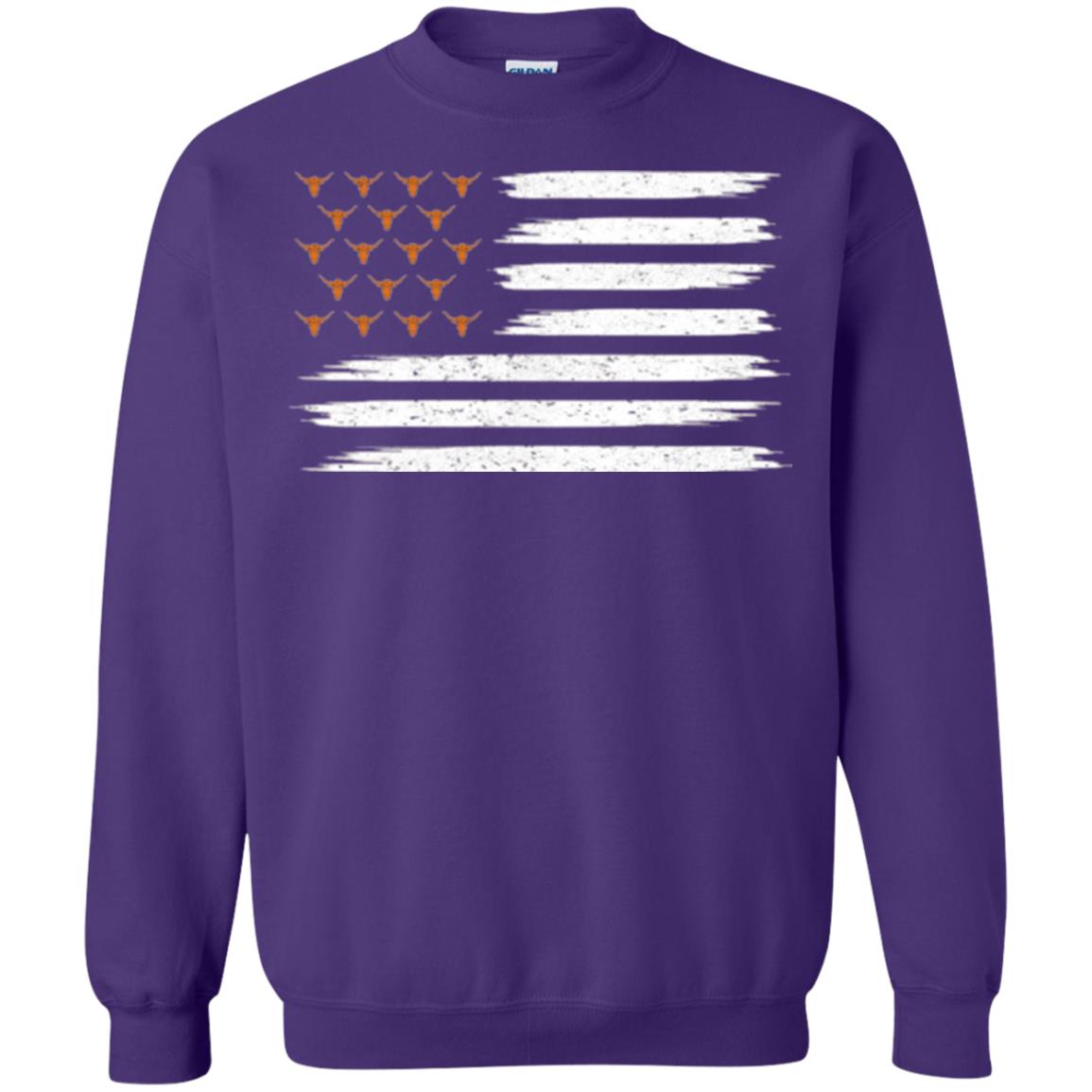 Vintage Texas United Longhorn Flag T-shirt Purple