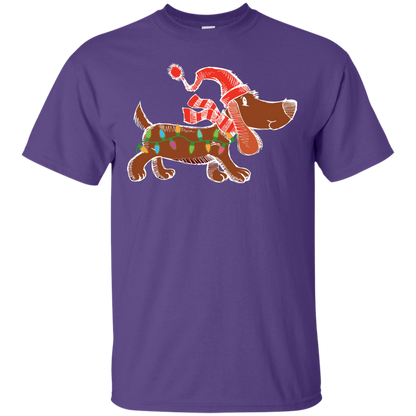 Dog Lover T-Shirt Christmas Lights Labrador Retriever Dog Lover Purple