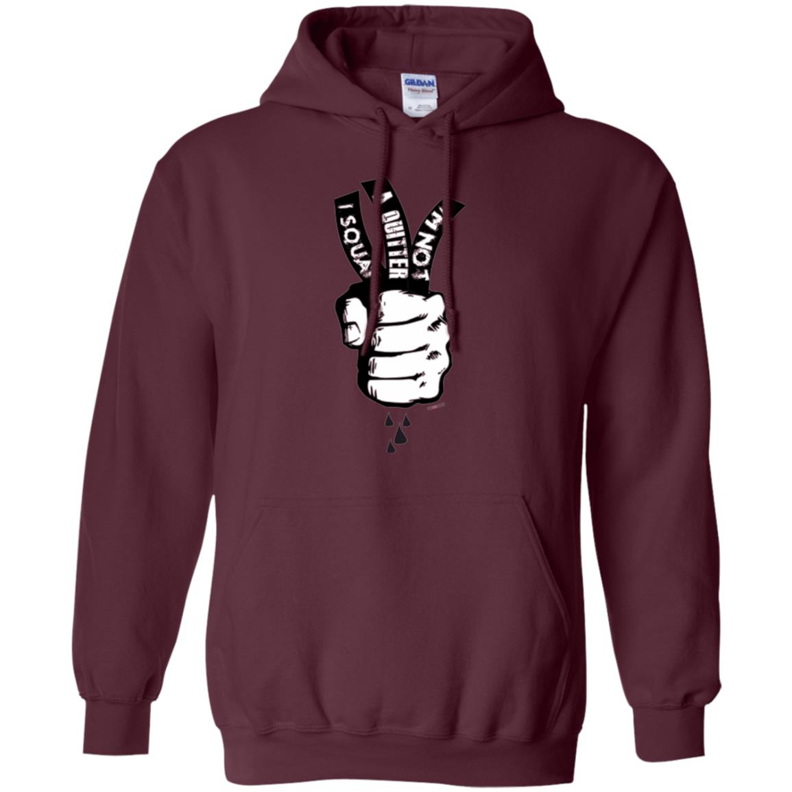 Fitnoquit T-shirt Im Not A Quitter Im Squat Gym Maroon