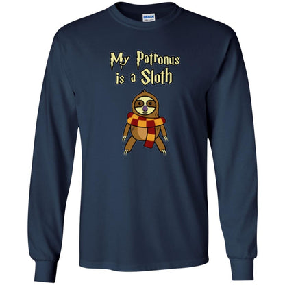 Christmas T-shirt My Patronus Is A Sloth T-shirt Navy