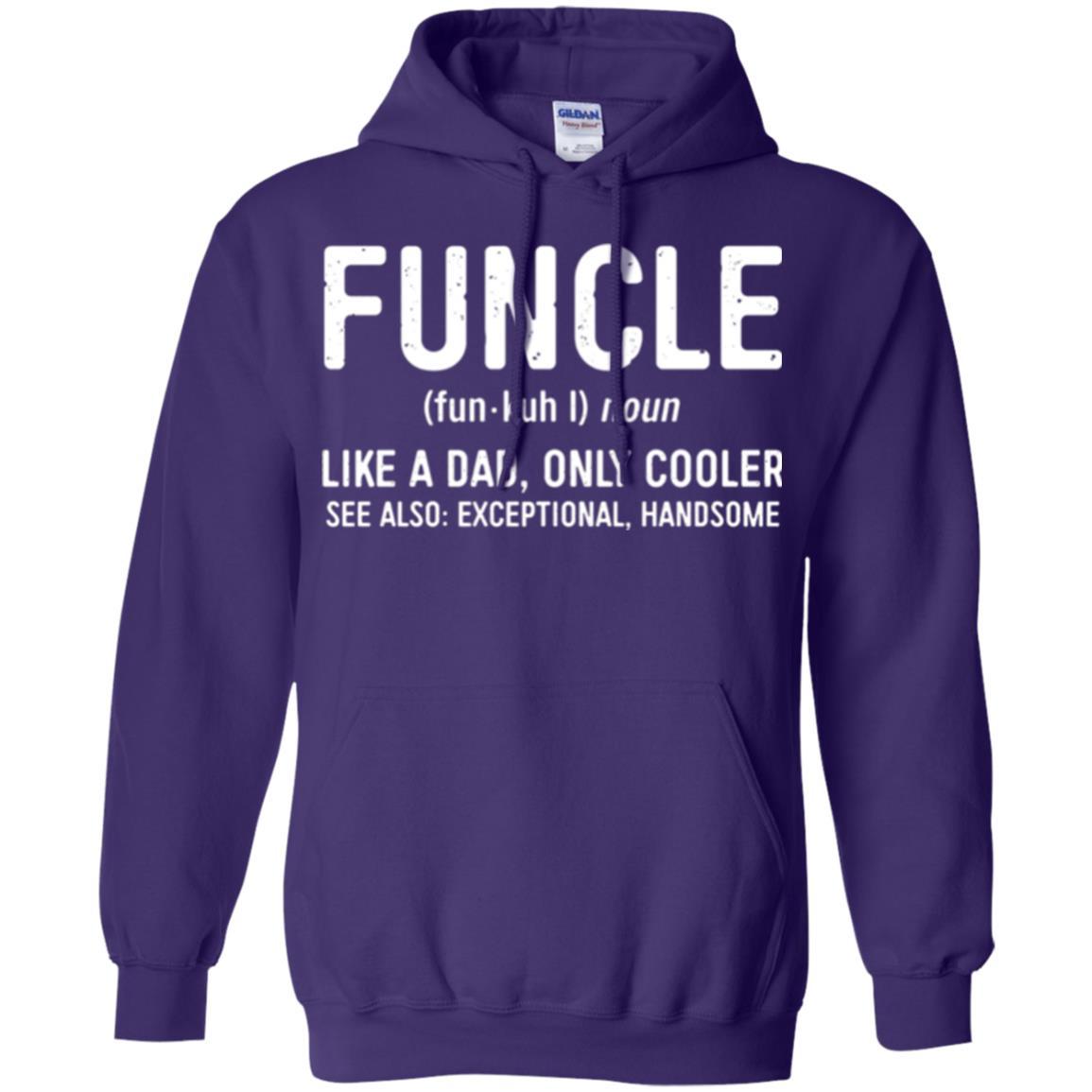 Funcle Definition T-shirt Like A Dad Only Cooler Uncle Purple