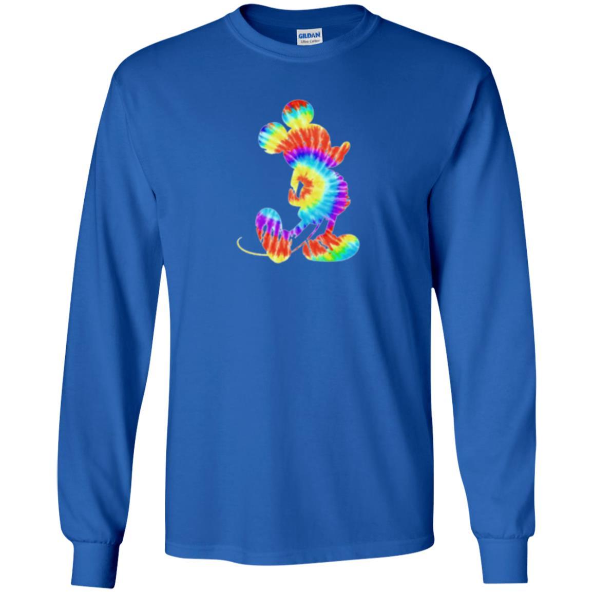 Cartoon T-shirt Tie-dye Mickey Mouse T-shirt Royal