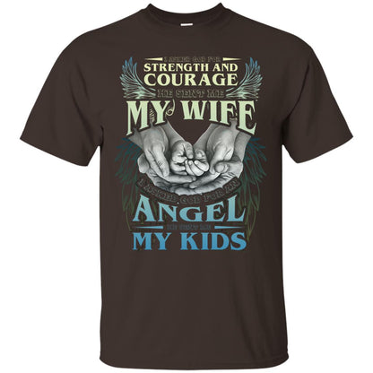 He Sent Me My Wife And My Kids Family Shirt Dark Chocolate