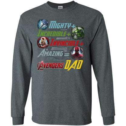 Mighty Incredible Invincible Amazing Dad Movie Fan T-shirt Dark Heather