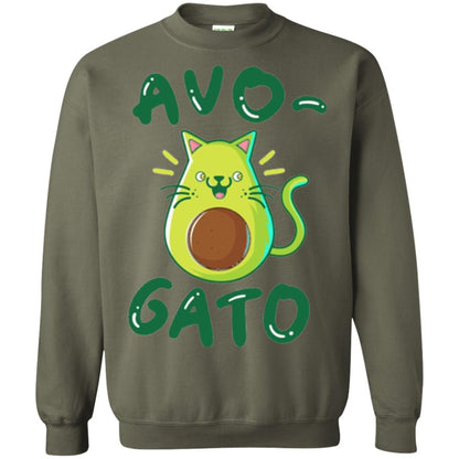 Cat Lovers T-shirt Avocado Avogato Military Green