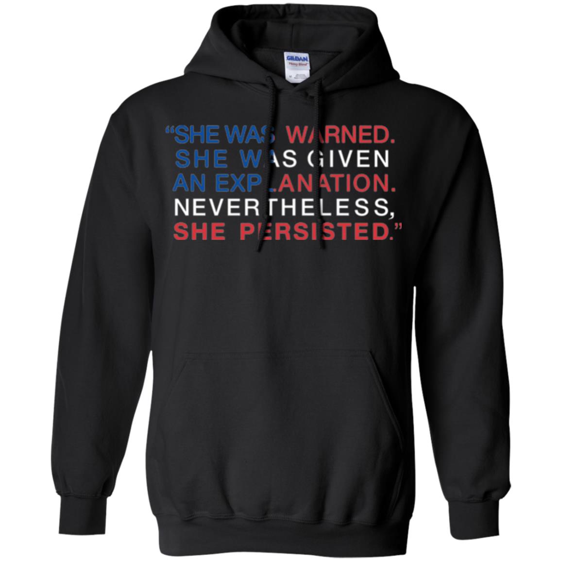 Human_s Right T-shirt She Was Warned Nevertheless She Persisted Black
