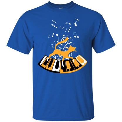 Cat Plays Piano Shirt For Mens Womens Royal