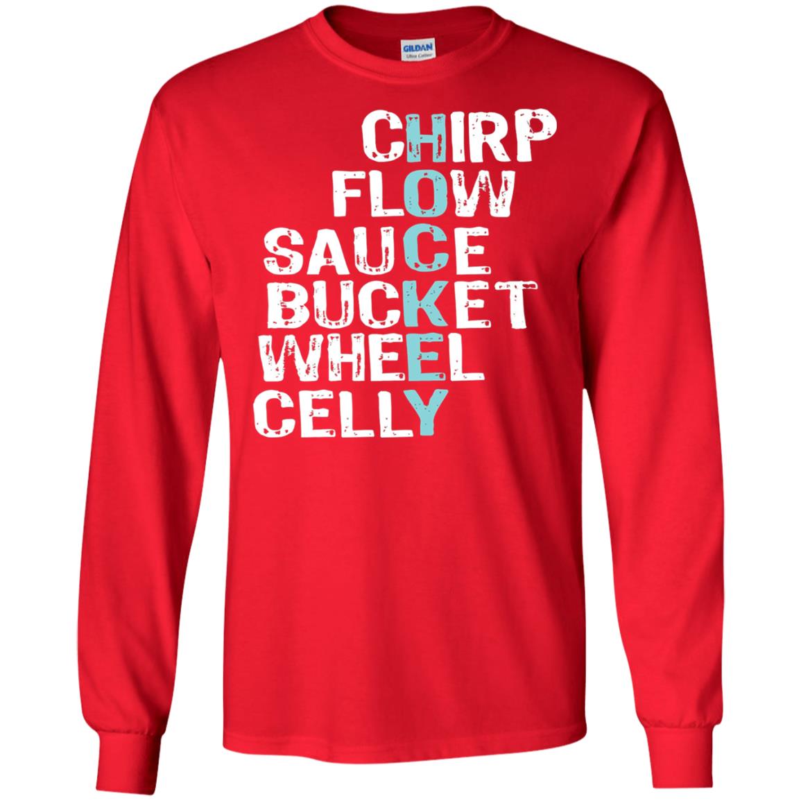 Eat Sleep Hockey Flow Celly Sauce Bucket Flow Wheel Shirt Red