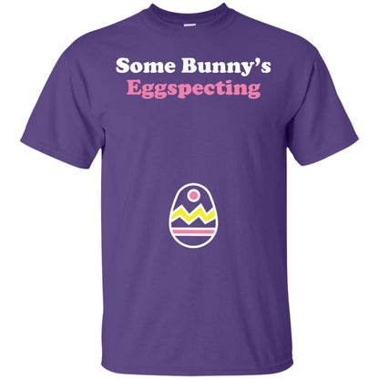 Easter Pregnant Shirt Some Bunnys Eggspecting Purple