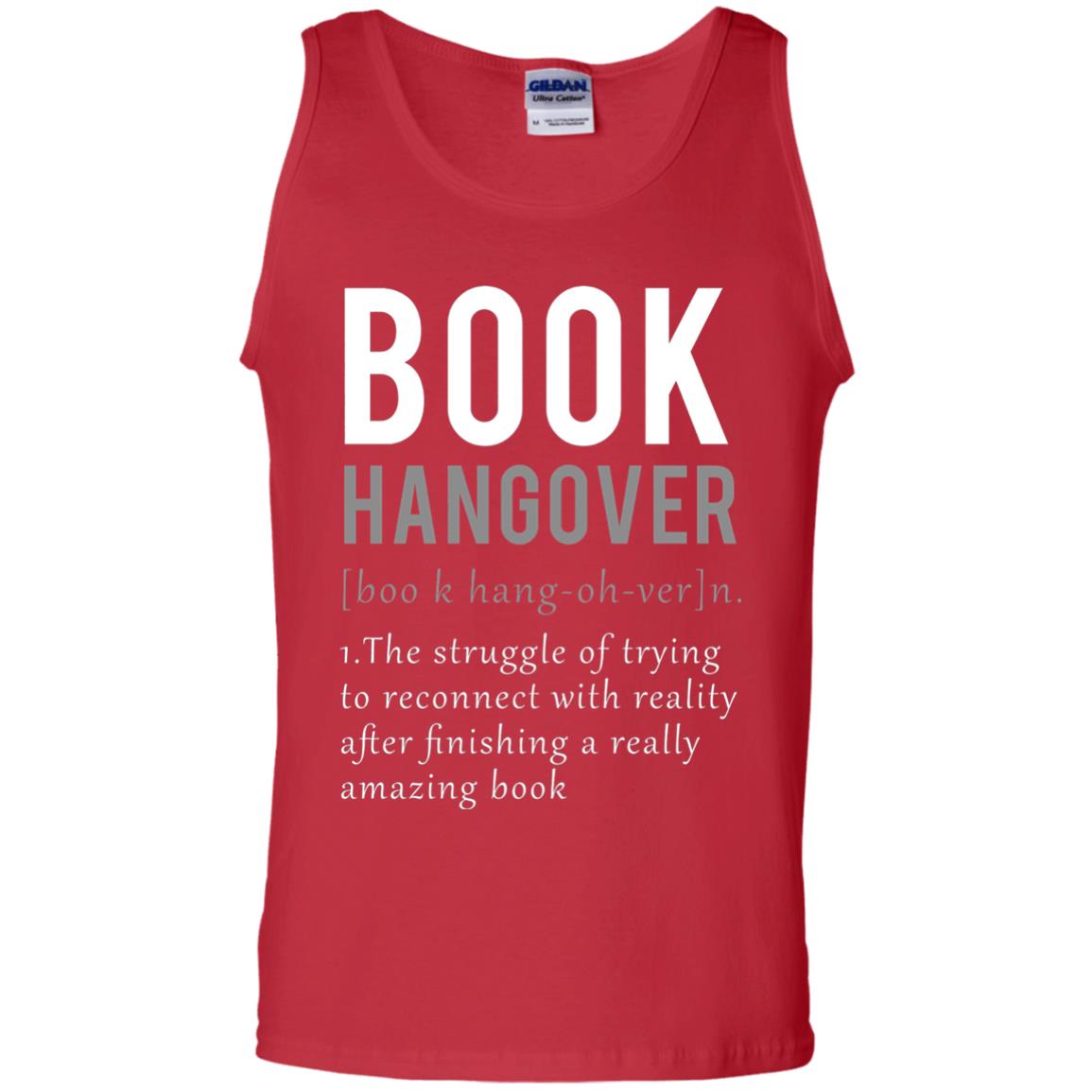 Book Hangover Definition Book Worm Reading Lover T-shirt Red