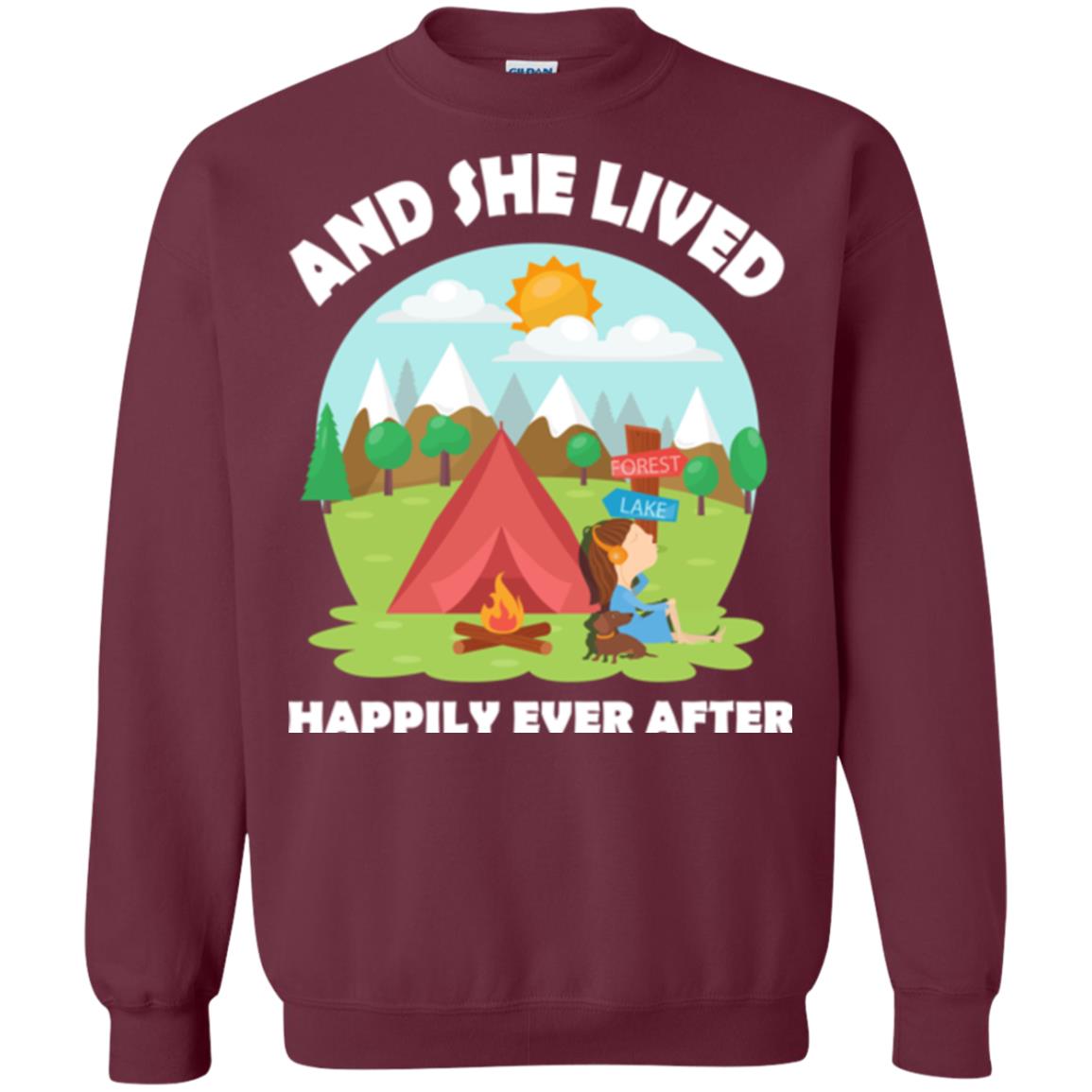 And She Lived Happily Ever After T-shirt Maroon