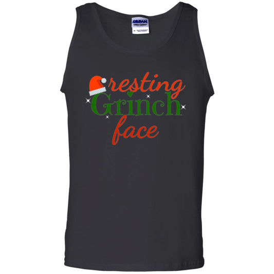 Funny Christmas T-shirt Resting Grinch Face Black