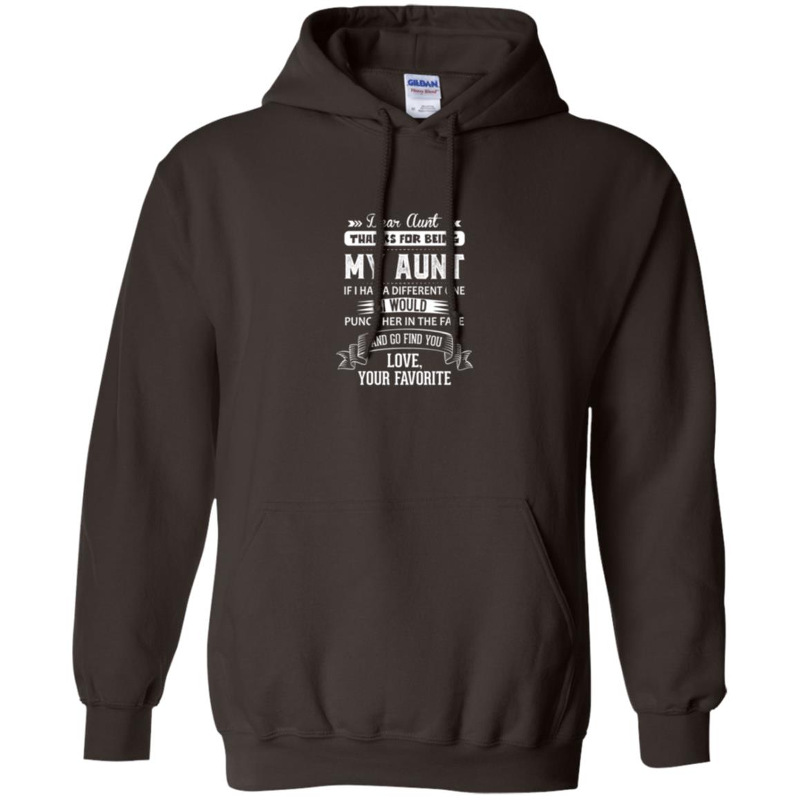 Niece T-shirt Dear Aunt Thanks For Being My Aunt Dark Chocolate