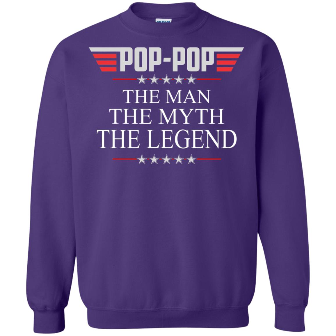 Pop-pop The Man The Myth The Legend Father_s Day T-shirt Purple