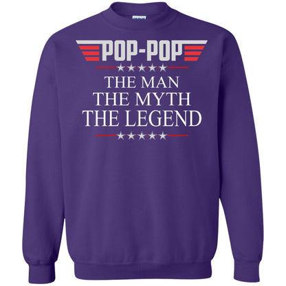 Pop-pop The Man The Myth The Legend Father_s Day T-shirt Purple