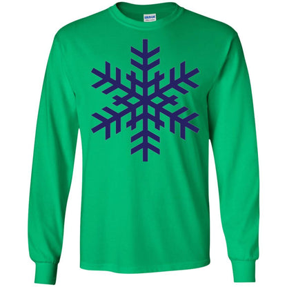 Christmas T-shirt Navy Blue Snowflake T-shirt Irish Green