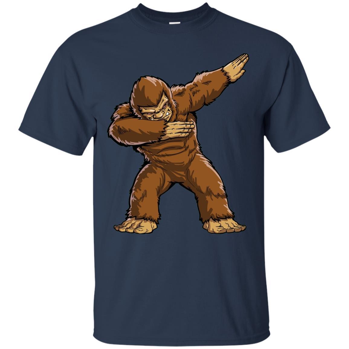 Monkey T-shirt Bigfoot Sasquatch Dabbing Navy