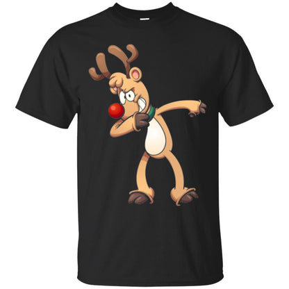 Christmas T-shirt Dabbing Reindeer Black