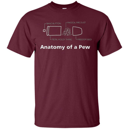 Gun T-shirt Anatomy Of A Pew Maroon