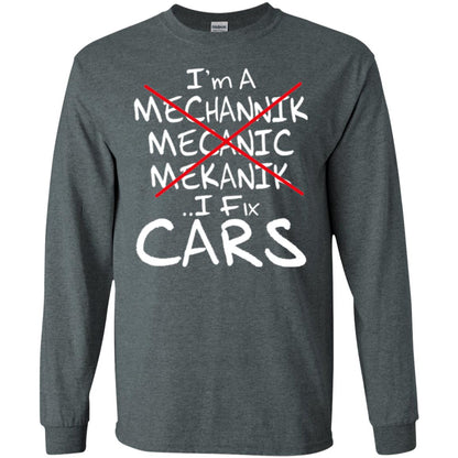 Mechanic T-shirt I Fix Cars Dark Heather