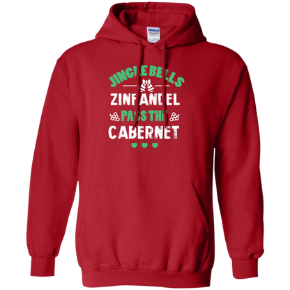 Christmas T-Shirt Jingle Bells Zinfandel Pass The Cabernet Red