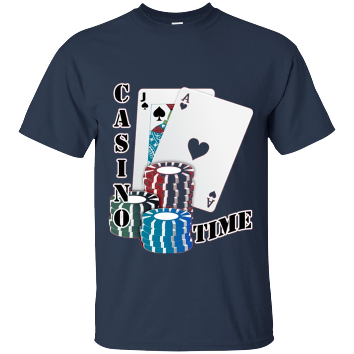Fun Gambling T-shirt Casino Time Navy