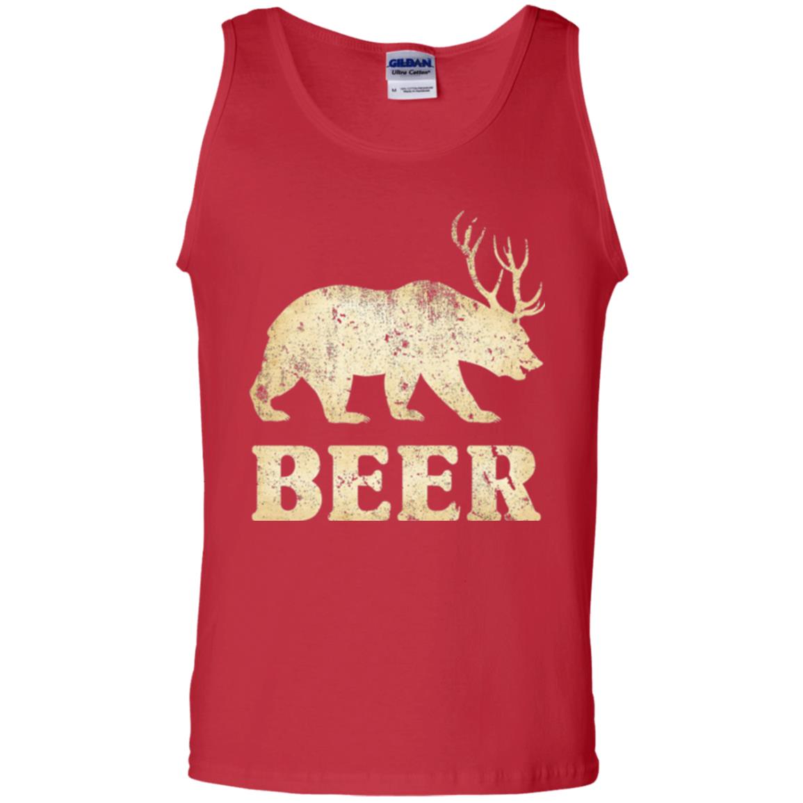 Beer T-shirt Vintage Bear Deer Red