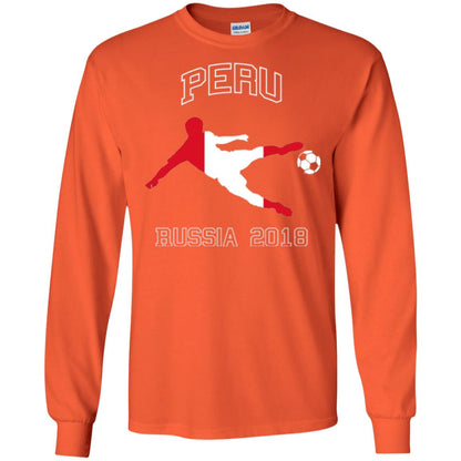 Soccer Lovers T-shirt Peru Russia In 2018 Orange