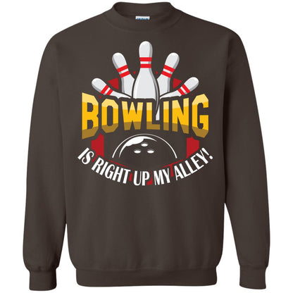 Bowler T-shirt Bowling Is Right Up My Alley Dark Chocolate
