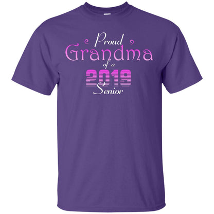 Proud Grandma Of 2019 Senior Grandmom Shirt Purple