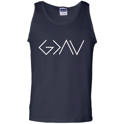 Christian T-shirt God Is Greater Than Our Highs And Our Lows Know Him Navy