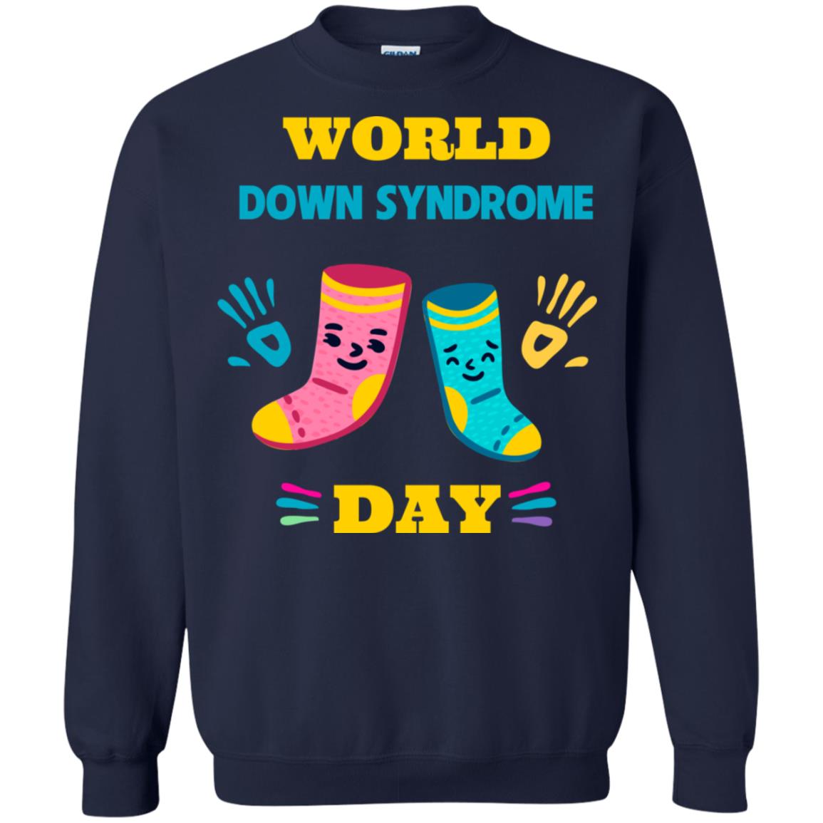 World Down Syndrome Day Hands And Stocks Shirt Navy