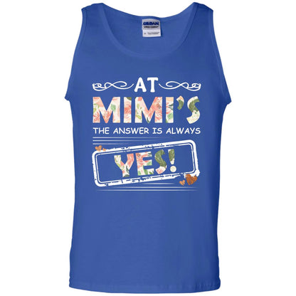 At Mimi_s The Answer Is Always Yes Mimi Shirt For Grandkids Royal