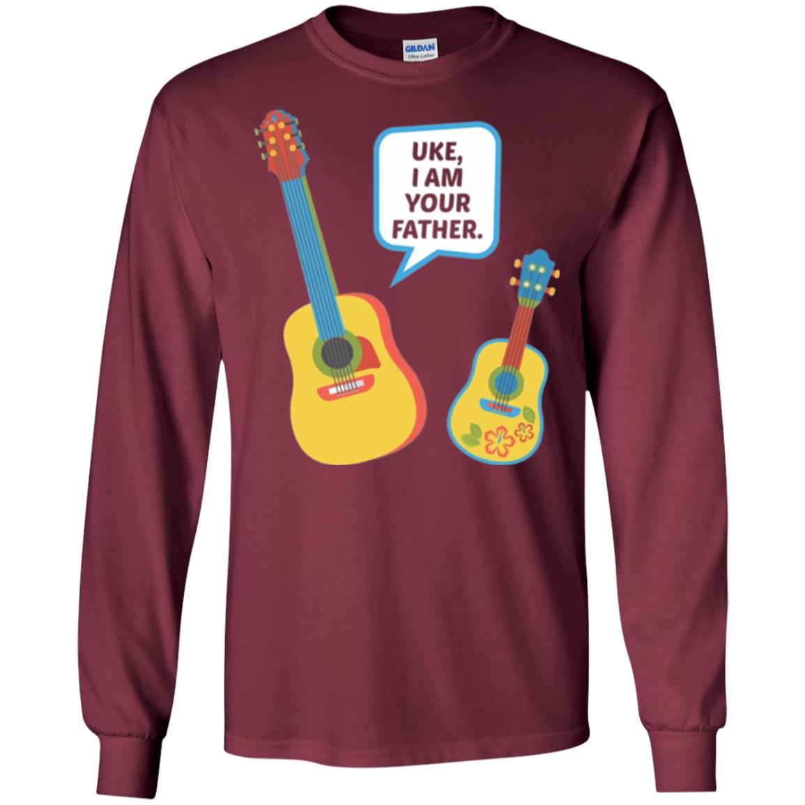 Ukulele Lovers T-shirt Uke I Am Your Father Maroon