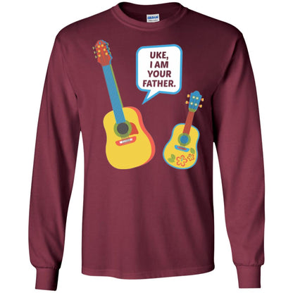 Ukulele Lovers T-shirt Uke I Am Your Father Maroon