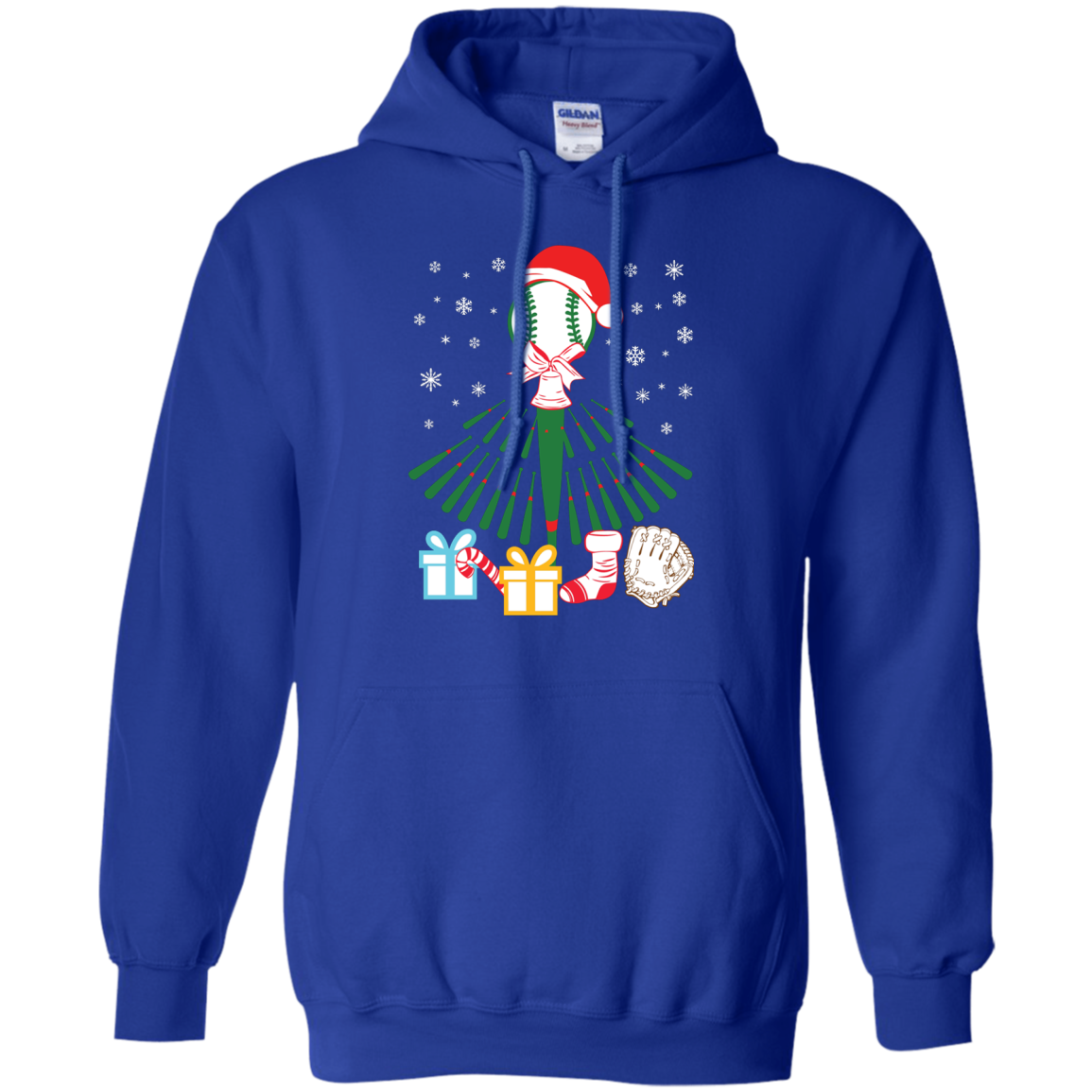 Baseball Christmas T-Shirt Royal