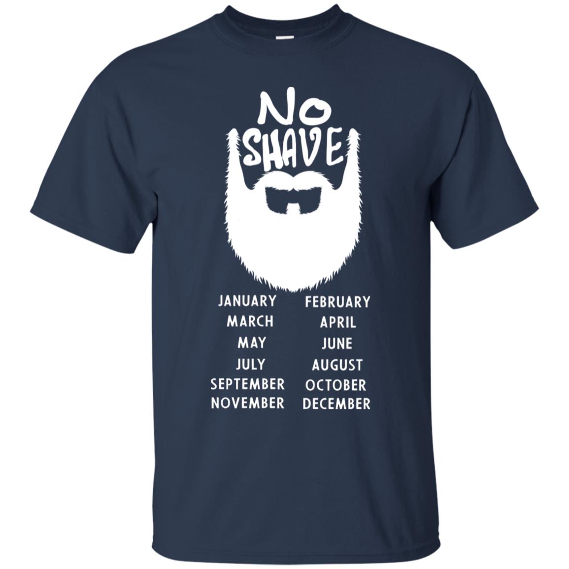 No Shave November Beard Shirt For Mens Navy