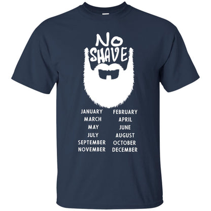 No Shave November Beard Shirt For Mens Navy