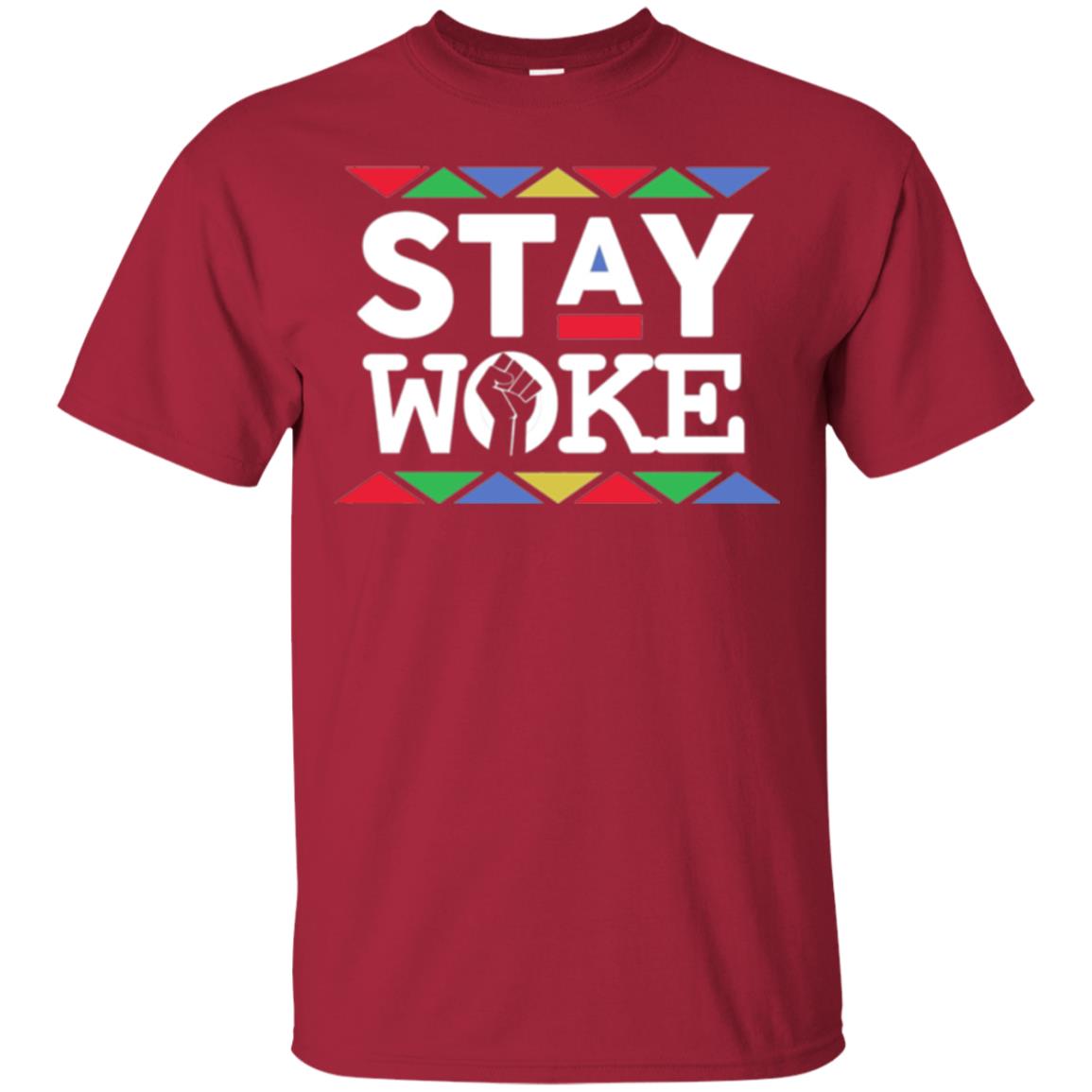 Stay Woke Against Inequality Black Power T-shirt Women_s Rights Cardinal
